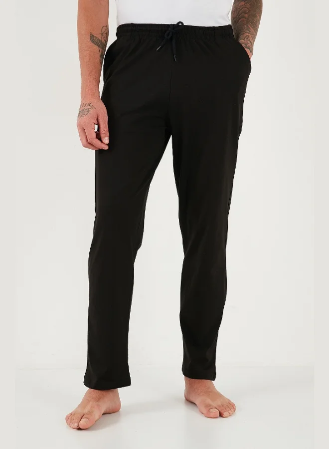 Buratti Buratti Cotton Regular Fit Normal Waist Straight Leg Pocketed Pajama Bottoms 2-Pack Men's Pajama Bottoms 6574003S2